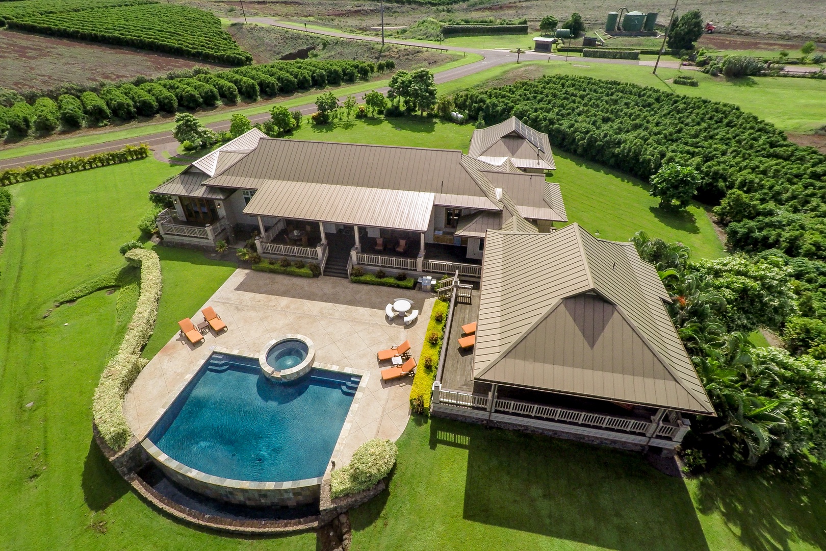 Lahaina Vacation Rentals, Rainbow Hale Estate* - Aerial View of Rainbow Hale Estate