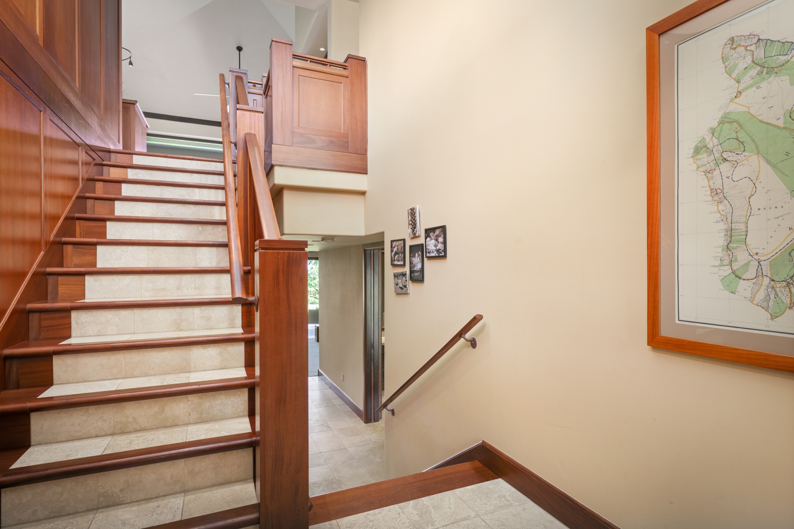 Kailua Kona Vacation Rentals, 3BD Ke Alaula (210B) Villa at Hualalai Resort - Stairway to upper level.