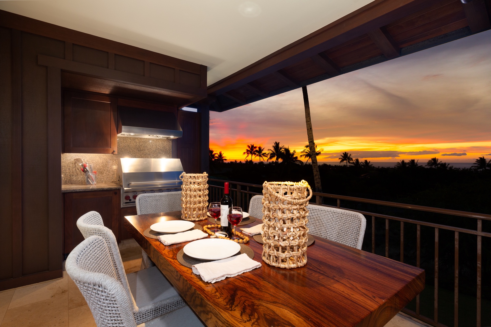 Kailua-Kona Vacation Rentals, 3BD Hali'ipua Villa (120) at Four Seasons Resort at Hualalai - Barbeque grill and al fresco dining for six