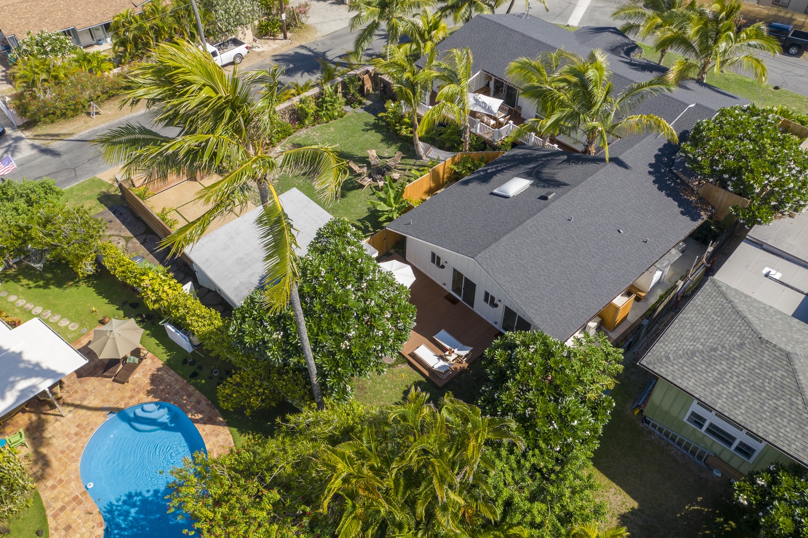 Kailua Vacation Rentals, Ranch Beach House - Bird's eye view of Ranch Beach House