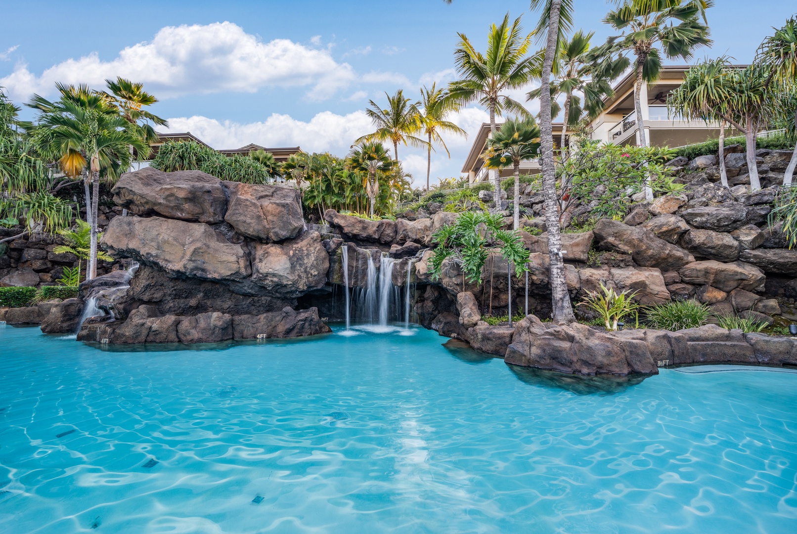 Wailea Vacation Rentals, Wailea Luxury Residence Hoolei 23-3 - Waterfalls cascade into the tranquil pool at Wailea Luxury Residence Hoolei 23-3.