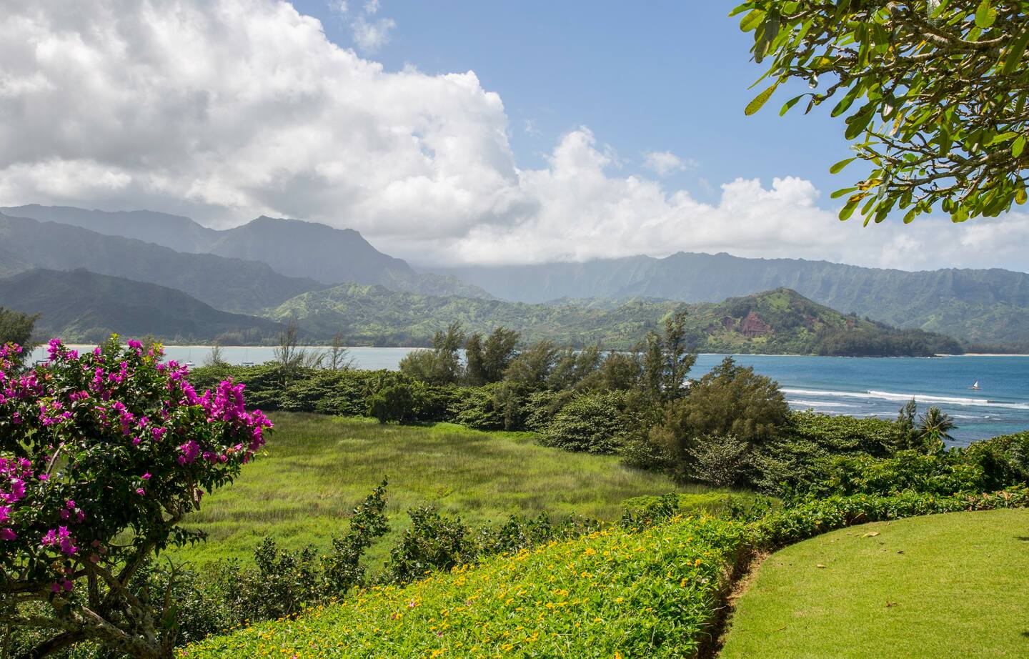 Princeville Vacation Rentals, Hanalei Bay Resort 4303 - Enjoy the island breeze and the view of Hanalei Bay.