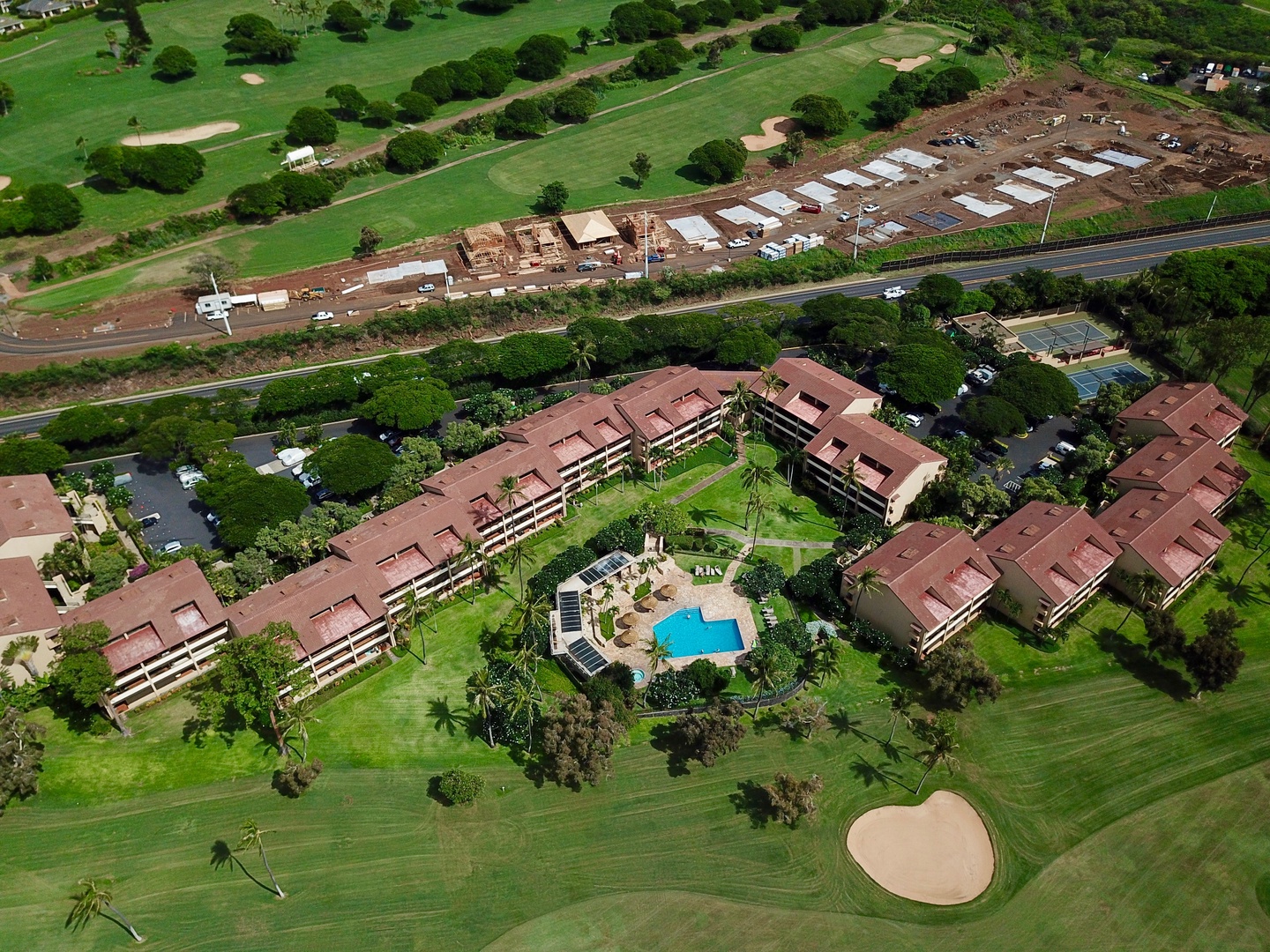 Lahaina Vacation Rentals, Kaanapali Royal Q-202 - Aerial view to the village.