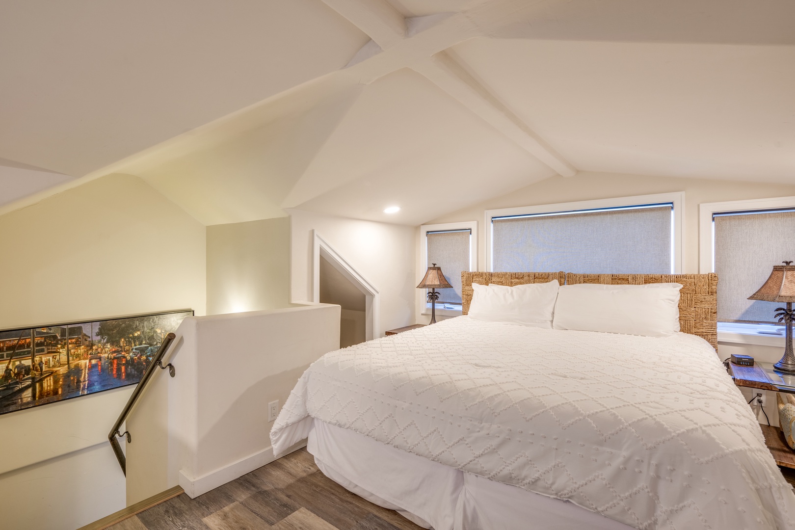 Lahaina Vacation Rentals, Puamana 240-3 - Bask in the comfort of this bright and spacious bedroom with vaulted ceilings.