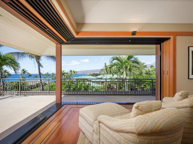 Kamuela Vacation Rentals, 5BD Estate Home at Mauna Kea Resort - 1st Master Bedroom view _ sitting area