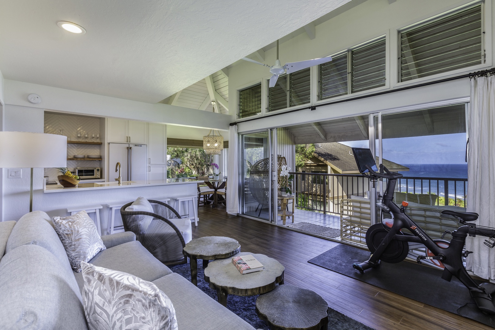 Princeville Vacation Rentals, Pali Ke Kua 207 - Open space concept with Ocean Views