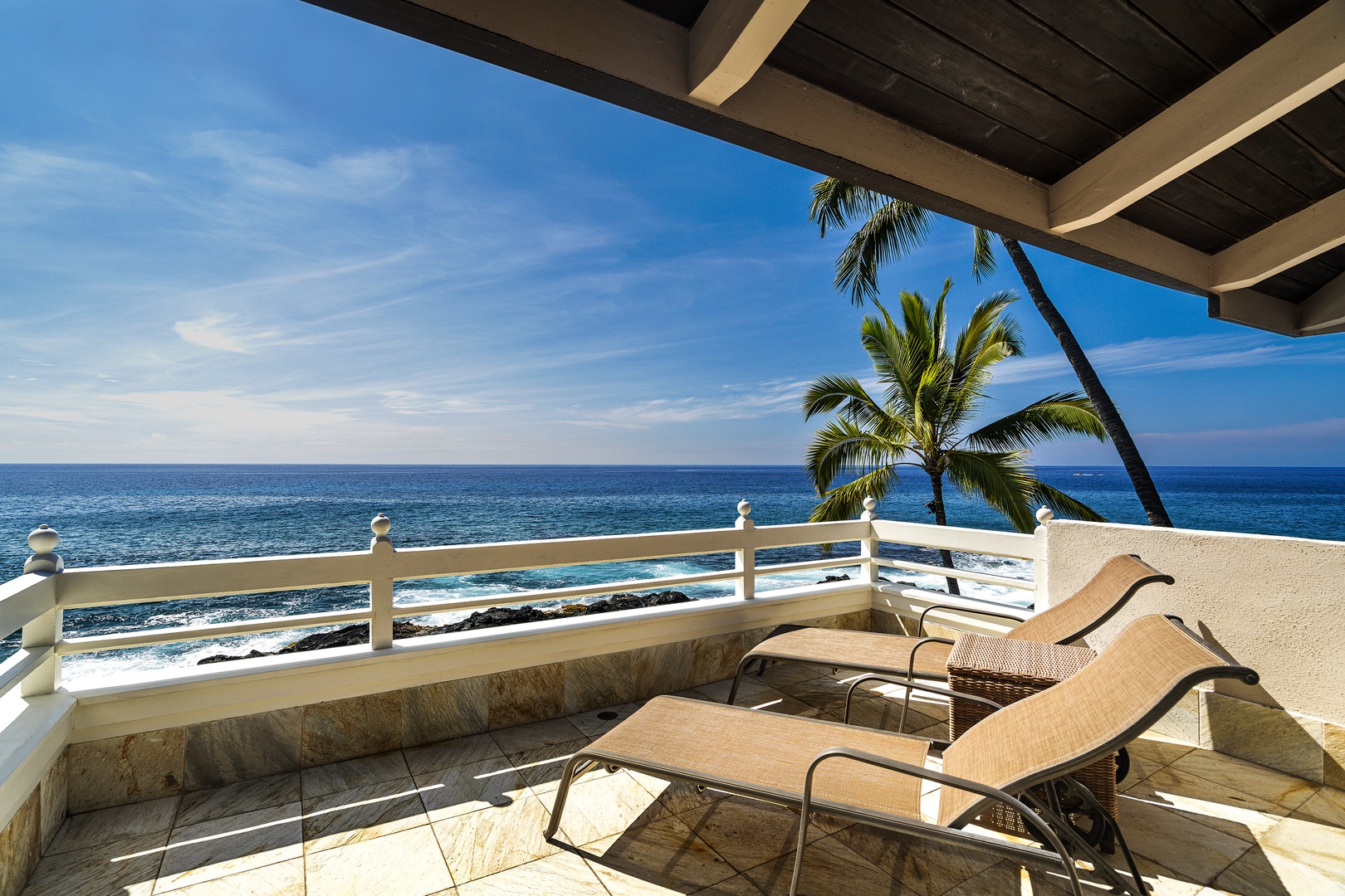 Kailua Kona Vacation Rentals, Ali'i Point #9 - Private upstairs Lanai where you can see from North to South for miles