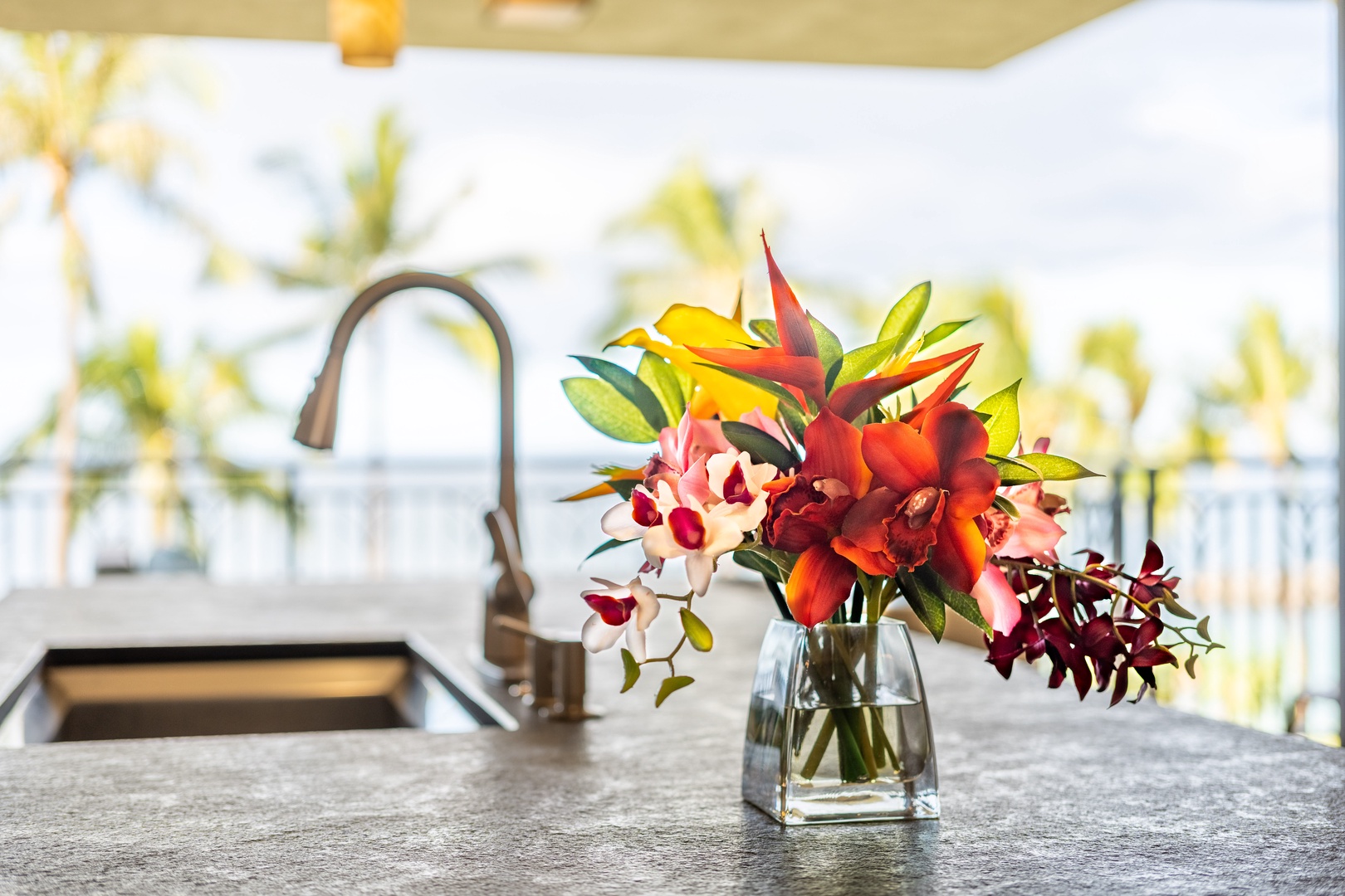 Kapolei Vacation Rentals, Ko Olina Beach Villas B309 - Enjoy tropical flowers and island time.