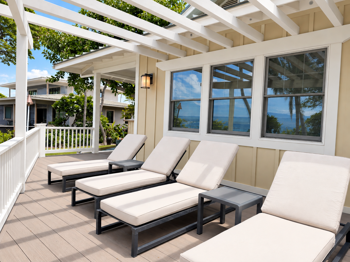 Kamuela Vacation Rentals, 4BD Estate Home at Puako Bay (74) - Follow the wraparound lanai to the other side, where sunny lounge space invites you to stretch out and soak up the Hawai‘i sun.