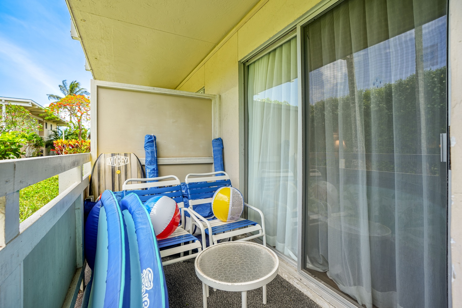 Kapaa Vacation Rentals, Nani Hale - Beach and pool toys and balcony for enjoying the fresh air