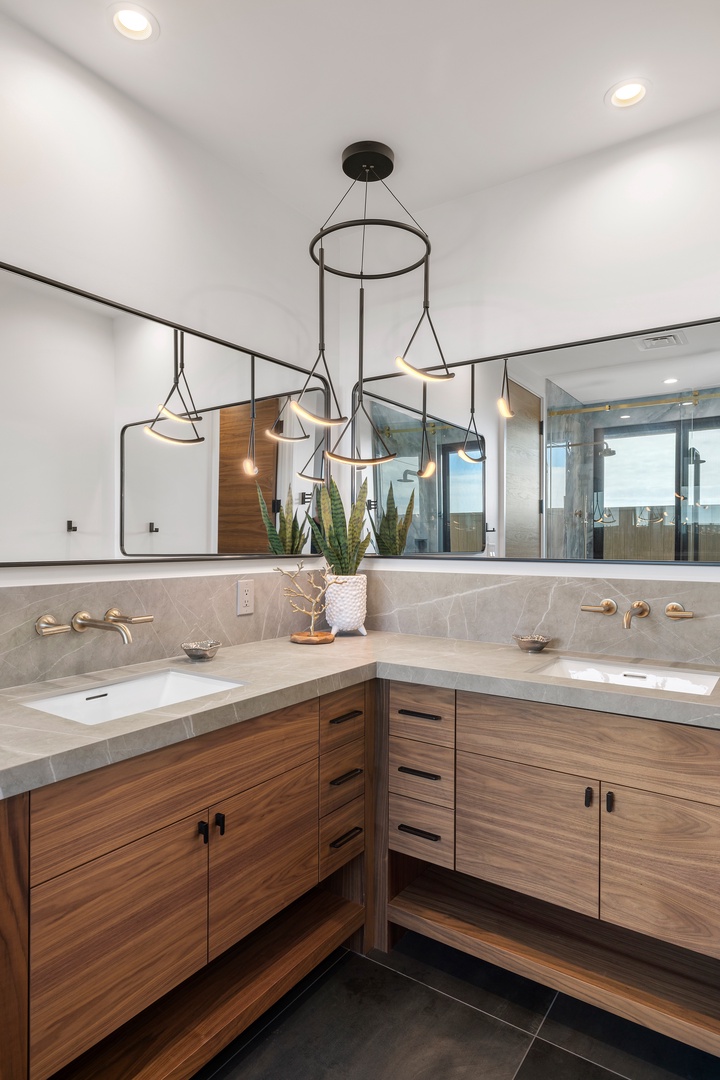 Koloa Vacation Rentals, Hale o ka Nene - Pamper yourself in this serene bathroom oasis, complete with luxurious amenities for full relaxation.