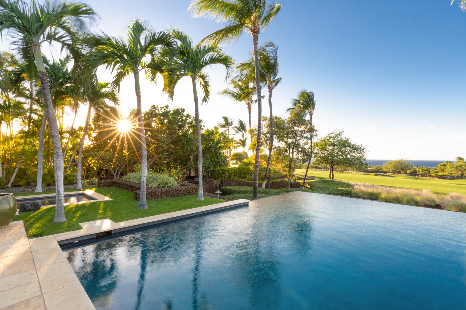 Kailua Kona Vacation Rentals, 4BD Hainoa Estate (102) at Four Seasons Resort at Hualalai - The radiant view from your private pool in paradise