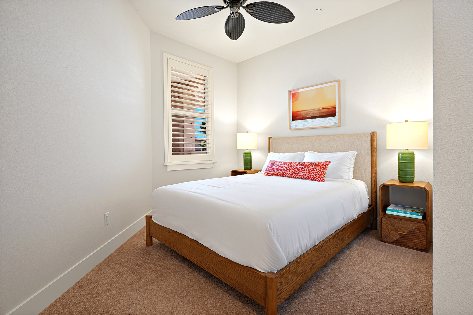 Koloa Vacation Rentals, Pili Mai 14K - Relax and unwind in the serene guest bedroom with a cozy queen-sized bed.