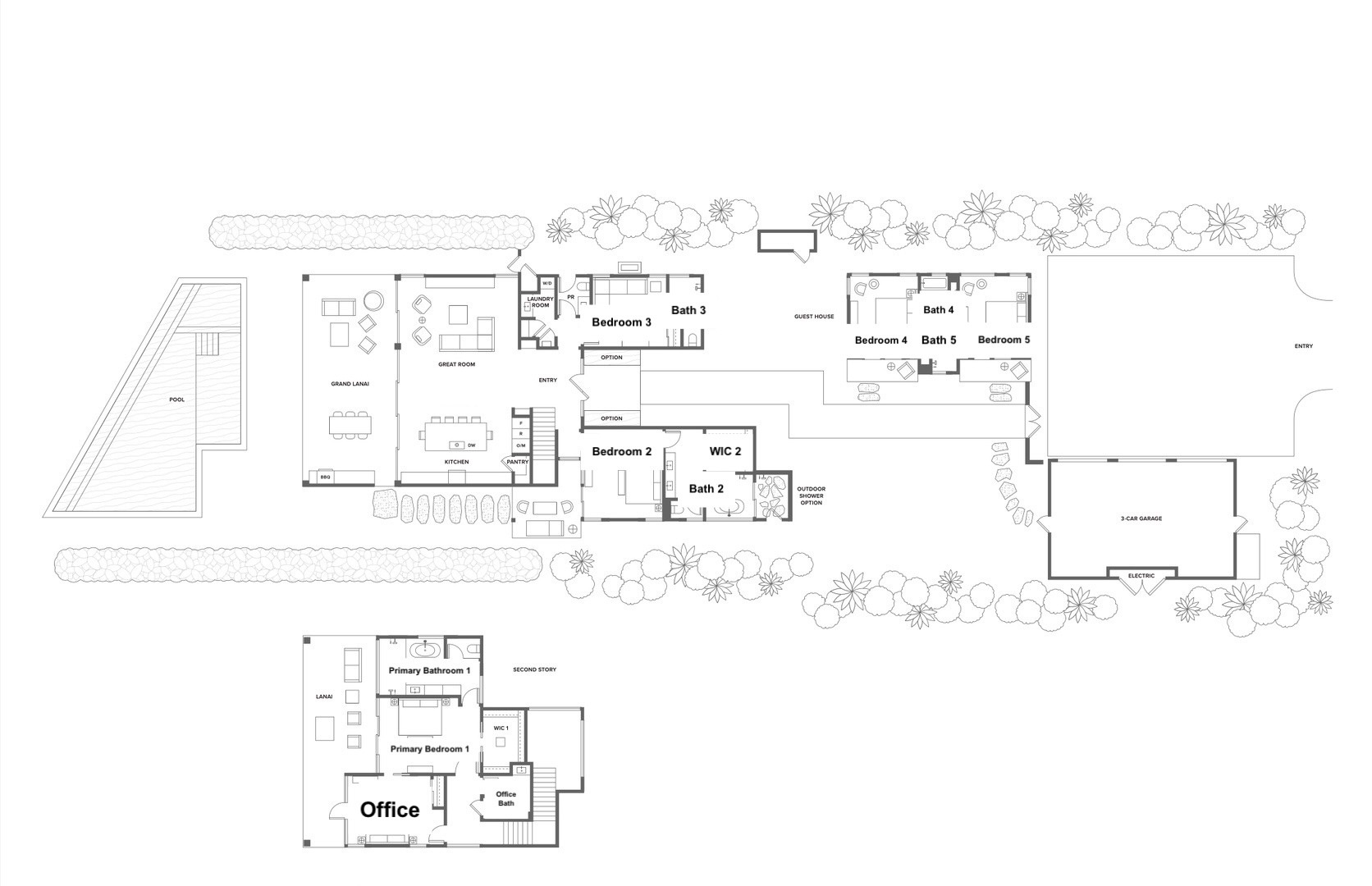 Waimea Vacation Rentals, 5BD Mauna Lani Lux Golf Estate (4) at One Ocean - Floor Plan