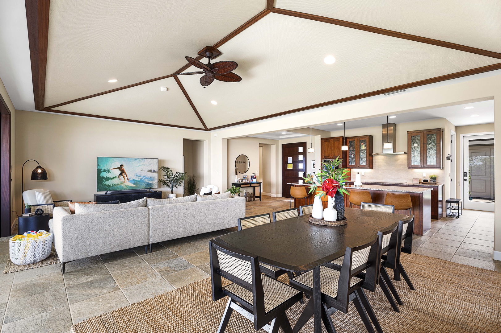 Kailua Kona Vacation Rentals, Holua Kai #27 - Pull six chairs up to dinner without leaving the great room behind you.