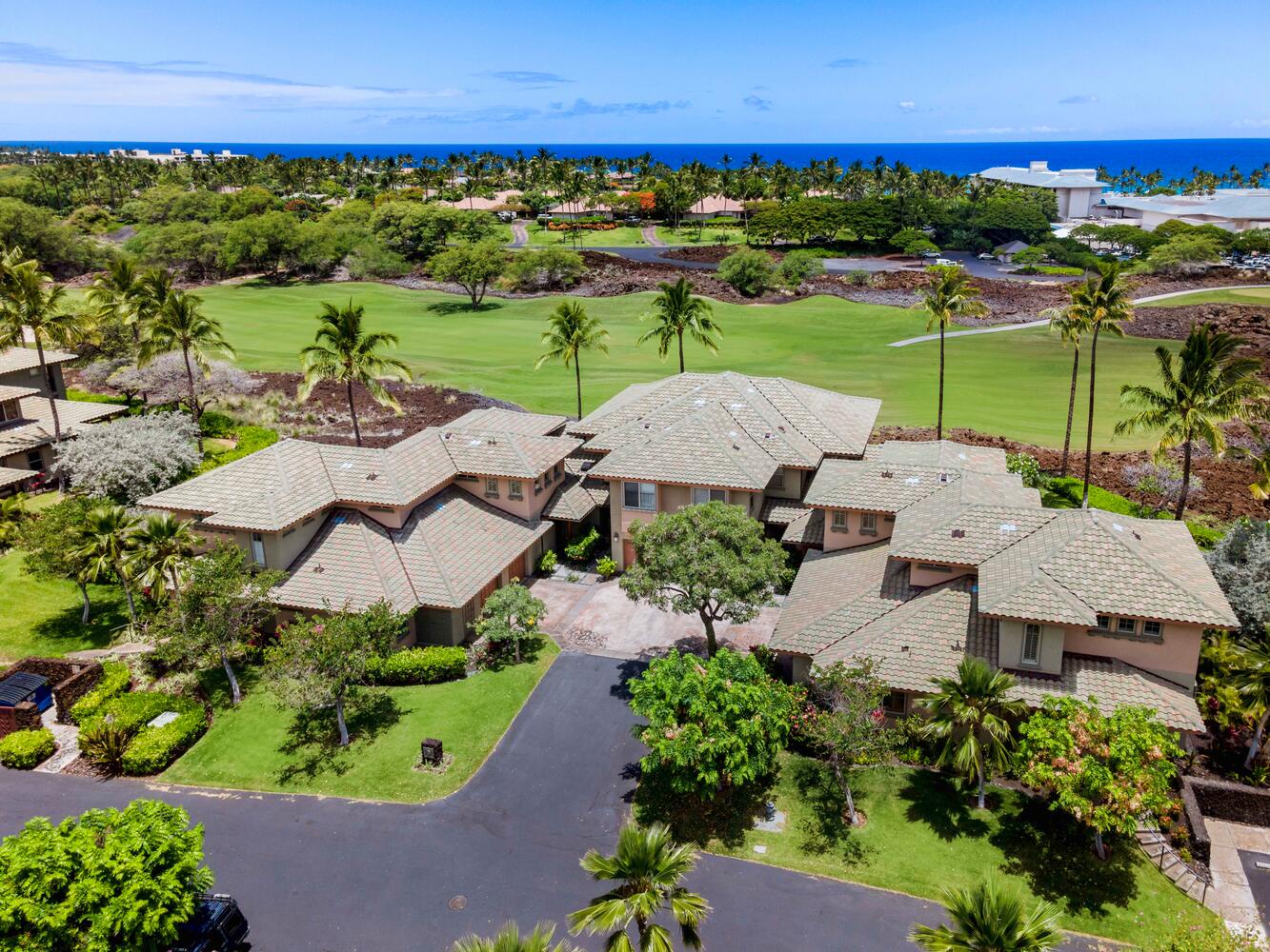 Kamuela Vacation Rentals, Mauna Lani Fairways #902 - Aerial view of Building 9.