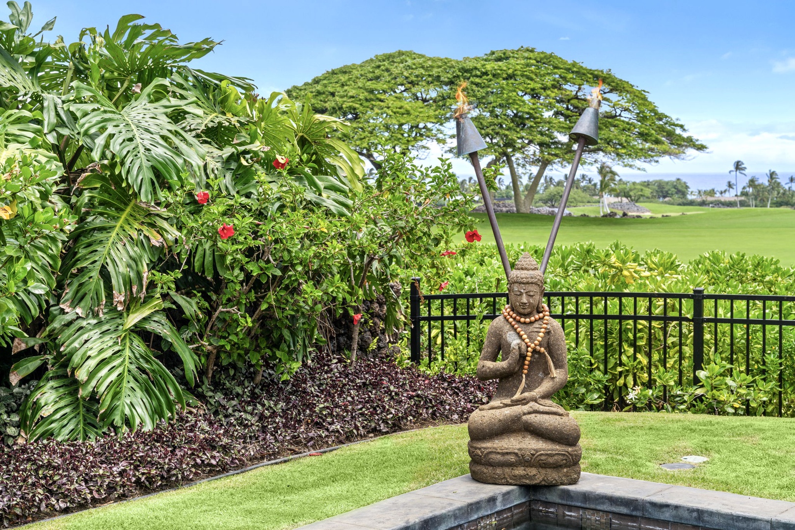 Kailua Kona Vacation Rentals, 3BD Pakui Street Estate (149) at Hualalai Resort - Stroll through manicured gardens where lush tropical plantings create a private, peaceful retreat.