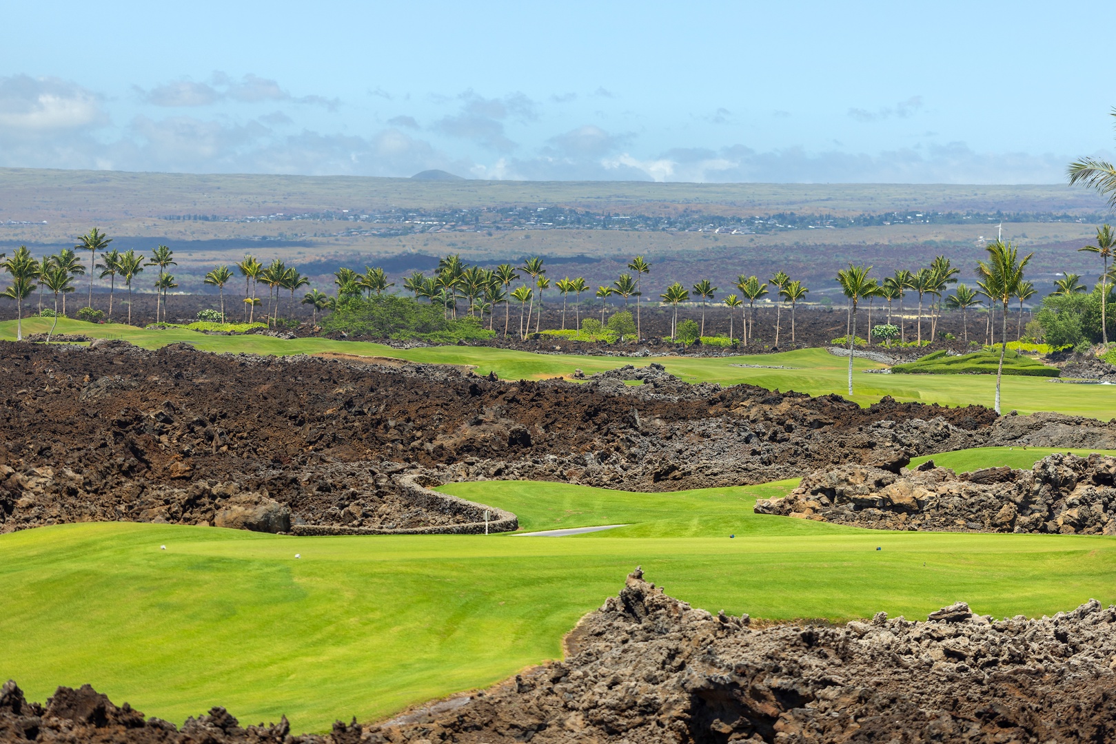 Kamuela Vacation Rentals, 6BD Mauna Lani Lux Golf Estate (5) at One Ocean - Lush fairways stretch toward the majestic mountains beyond.