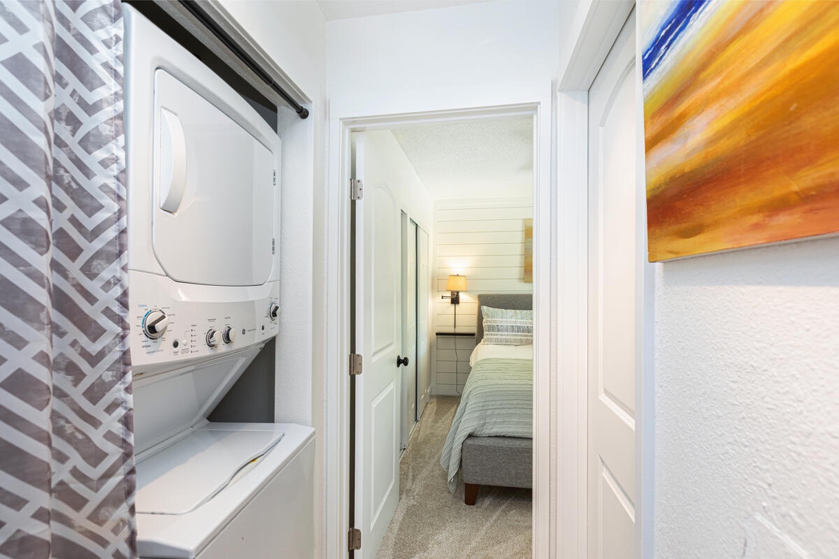 Princeville Vacation Rentals, Hale Hana Mana’o - In-unit washer and dryer make beach days and long stays hassle-free.