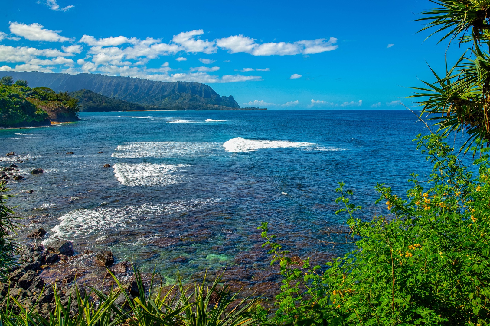 Princeville Vacation Rentals, Pali Ke Kua 207 - Stay active in the comfort of your home away from home: this lovely unit has a workout corner with a yoga mat, Peloton machine, and ocean views!