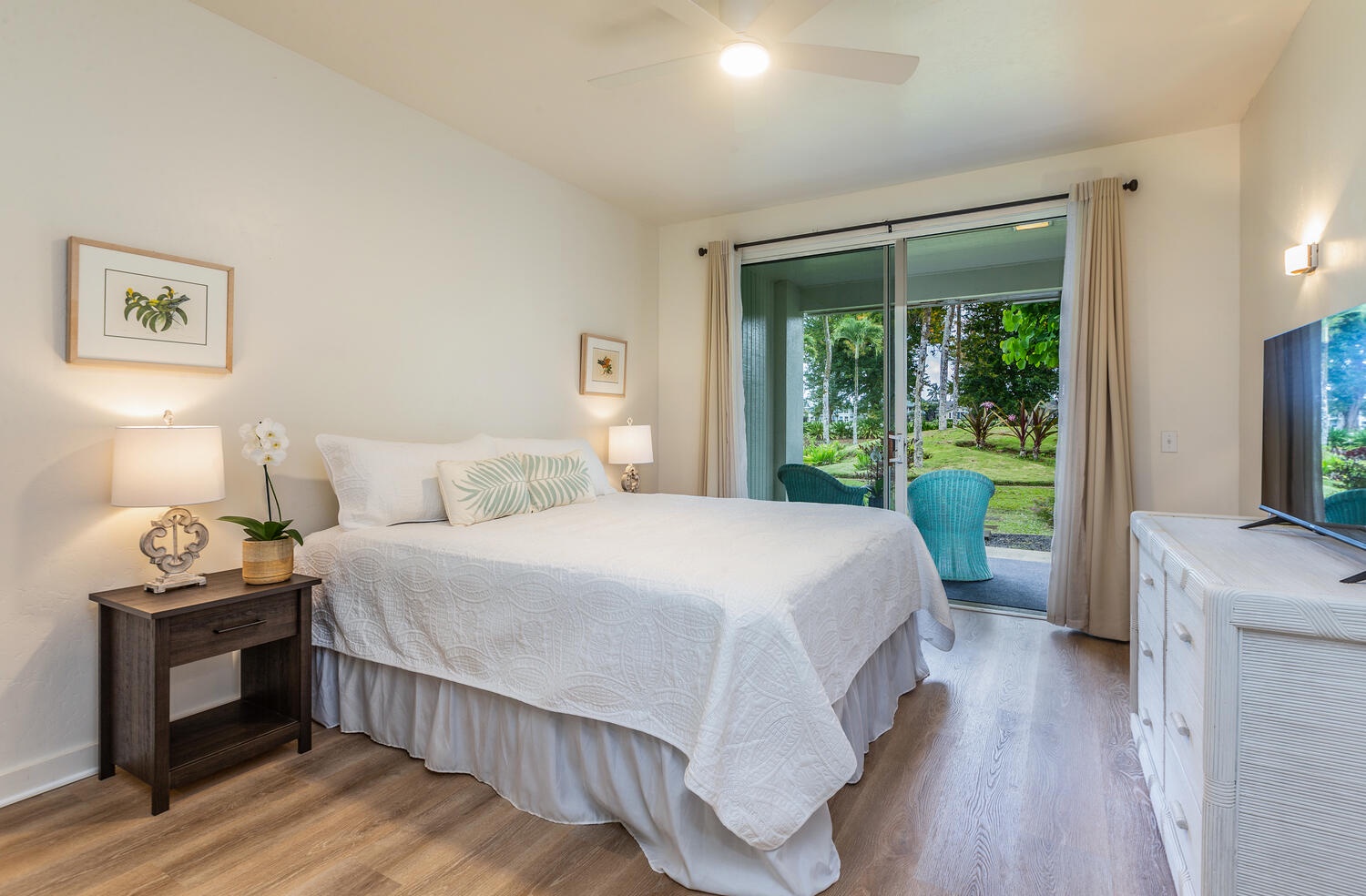 Princeville Vacation Rentals, Emmalani Court 414 - Wake up to the gorgeous, golden sunlight in the primary bedroom