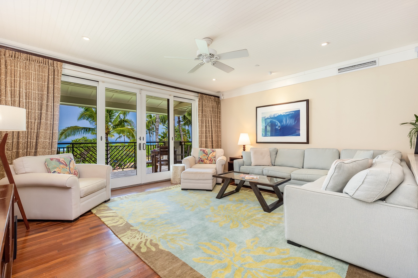 Kahuku Vacation Rentals, OFB Turtle Bay Villas 301 - Living room