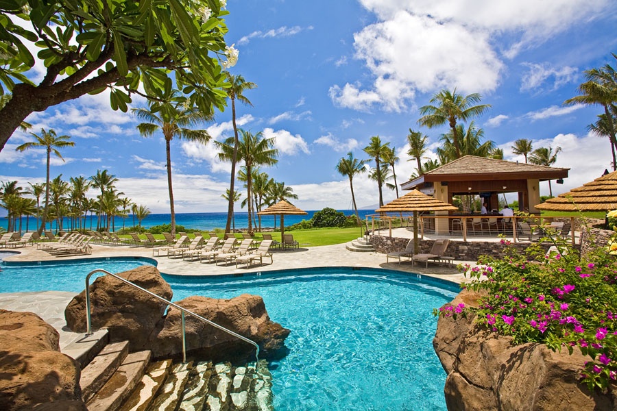 Kapalua Vacation Rentals, Ocean Dreams Villa 2203 at Montage Kapalua Bay* - Visit the Poolside Bar for Lunch and Refreshments!