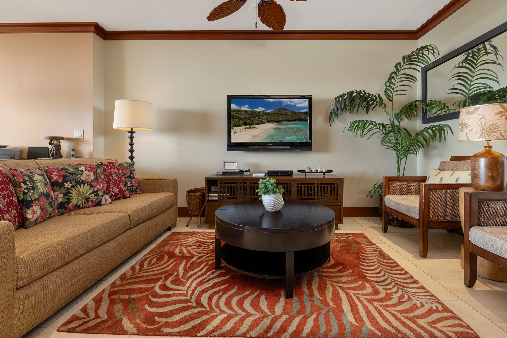 Kapolei Vacation Rentals, Ko Olina Beach Villas O1004 - This spacious open floor plan awaits your stay.