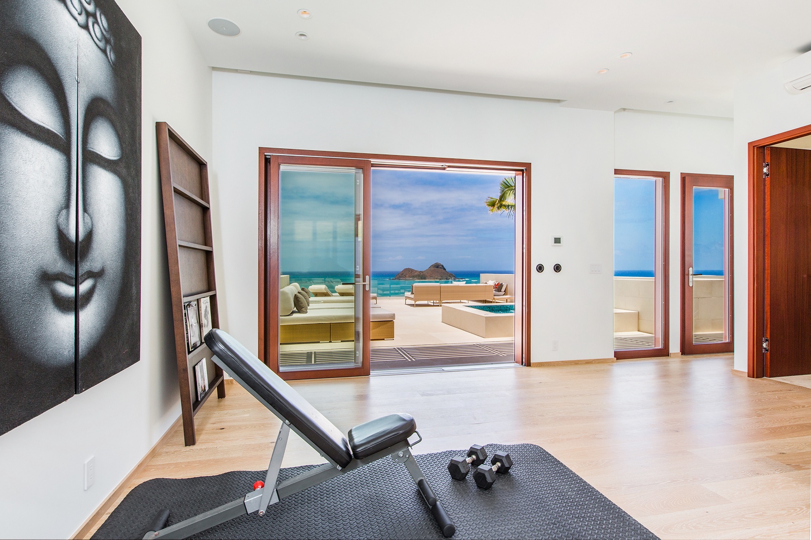 Kailua Vacation Rentals, Lanikai Hillside Estate - Gym/Yoga Room - Equipment must be rented