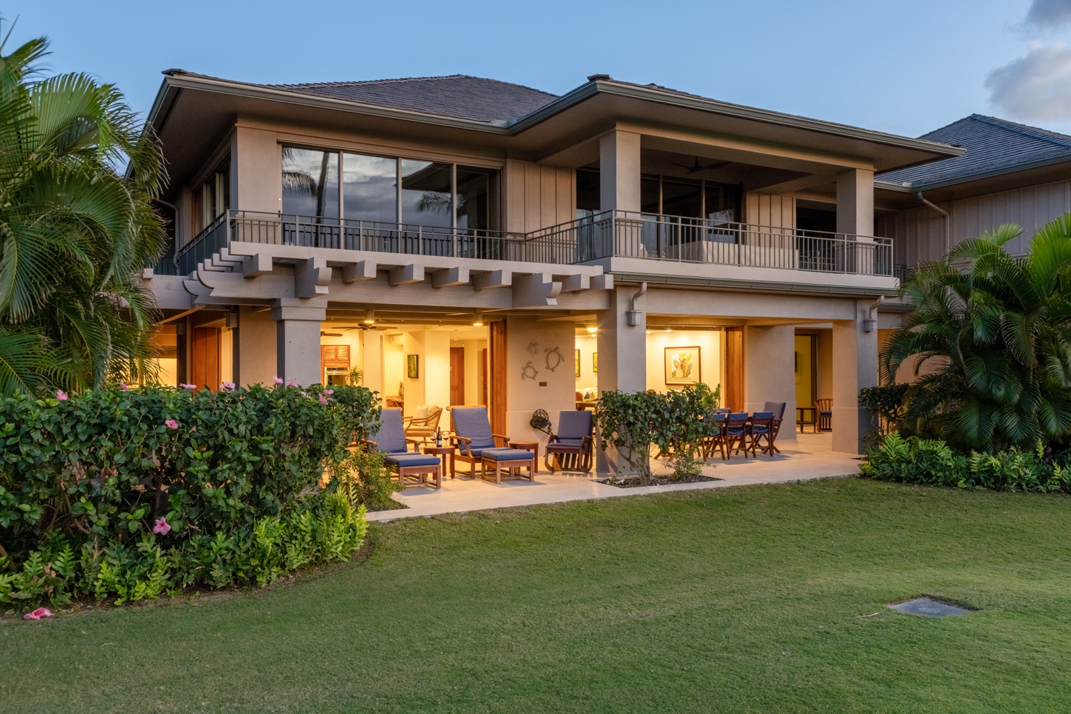 Kailua Kona Vacation Rentals, 3BD Golf Villa (3101) at Hualalai Resort - Alternate view of your private outdoor living space.