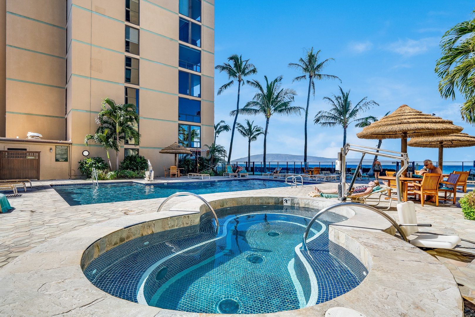 Lahaina Vacation Rentals, Mahana 1119 - Soak in the oceanfront hot tub at Mahana 1119 surrounded by endless blue and island breeze.