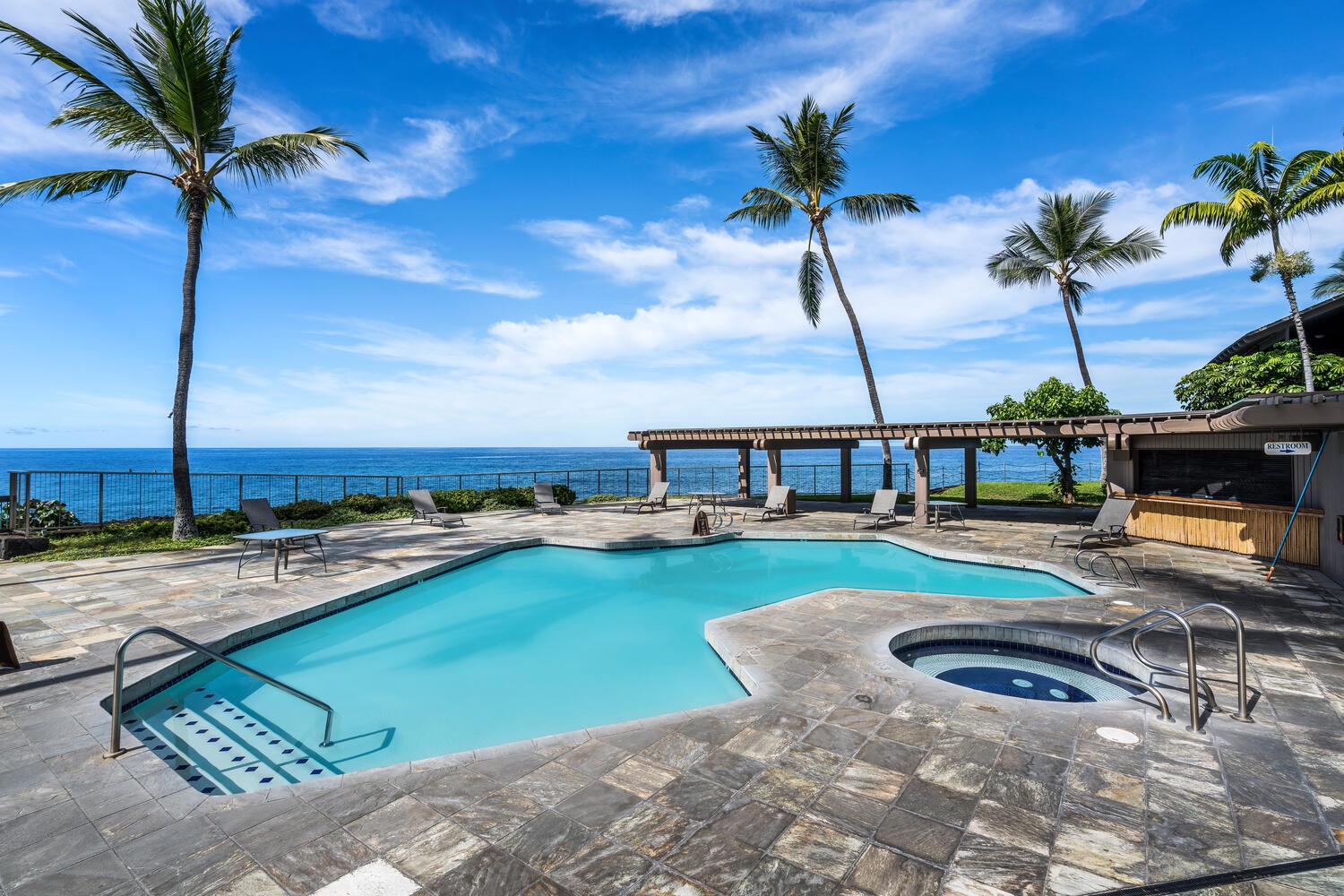 Kailua Kona Vacation Rentals, Kanaloa at Kona 3303 - The oceanfront pool is picturesque.