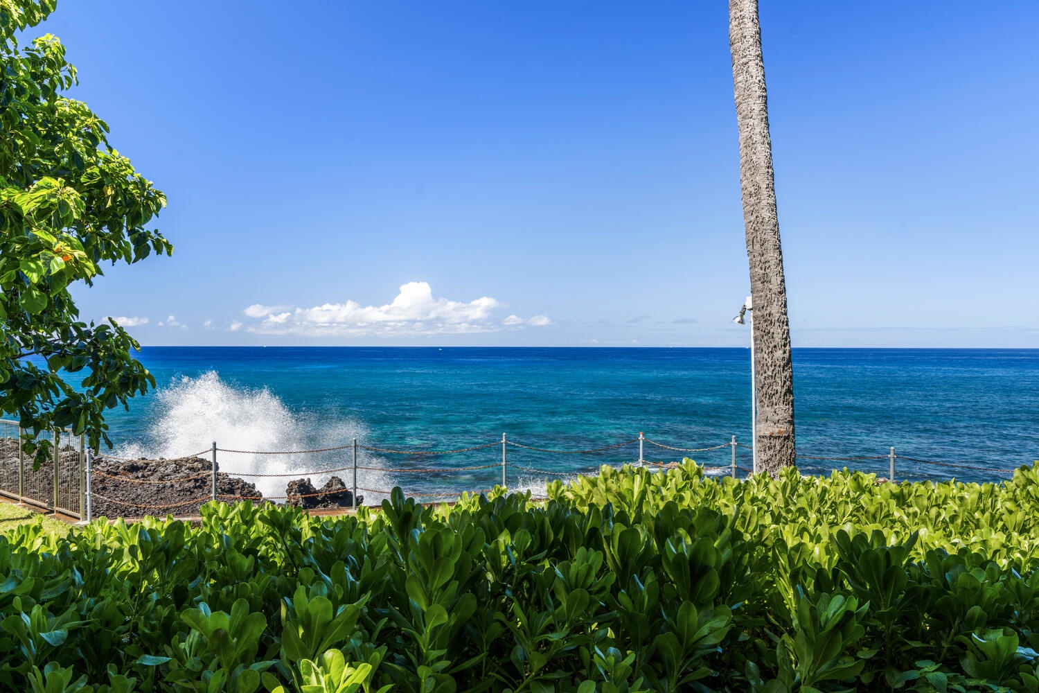 Kailua Kona Vacation Rentals, Kanaloa at Kona 3303 - Oceanfront with Pacific waves.