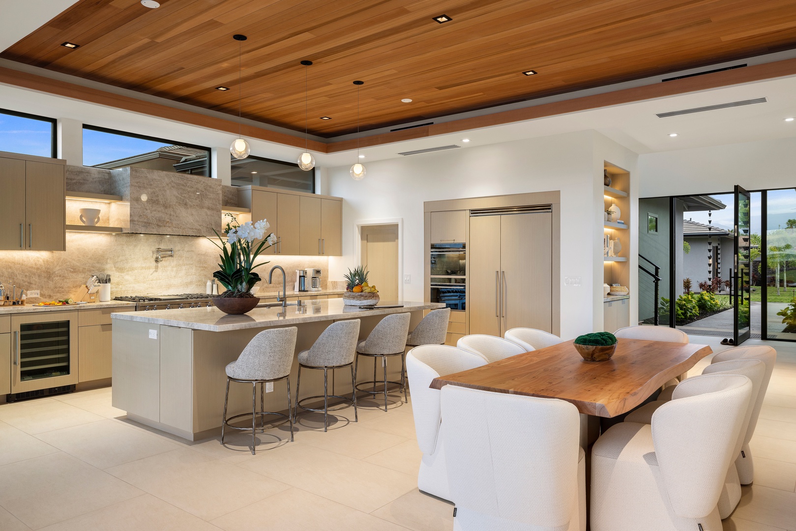 Kamuela Vacation Rentals, 6BD Mauna Lani Lux Golf Estate (6) at One Ocean - The open kitchen keeps everyone part of the moment, from casual breakfasts to shared meals with family and friends.
