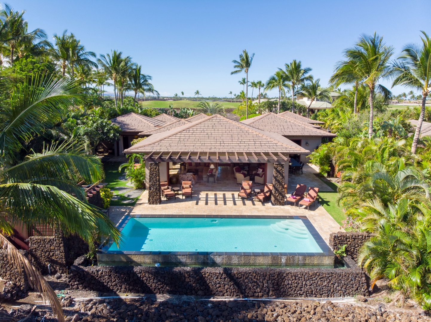 Kamuela Vacation Rentals, House of the Turtle at Champion Ridge, Mauna Lani (CR 18) - A Tropical Oasis Surrounded by Lush Foliage