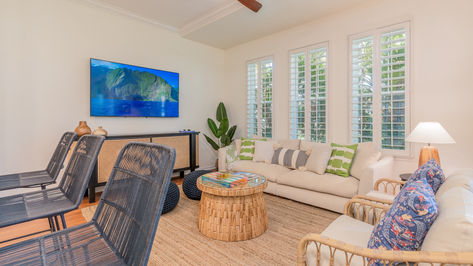 Kapolei Vacation Rentals, Coconut Plantation 1136-4 - Sink in to the plush seating with your favorite book or TV show in the living room.