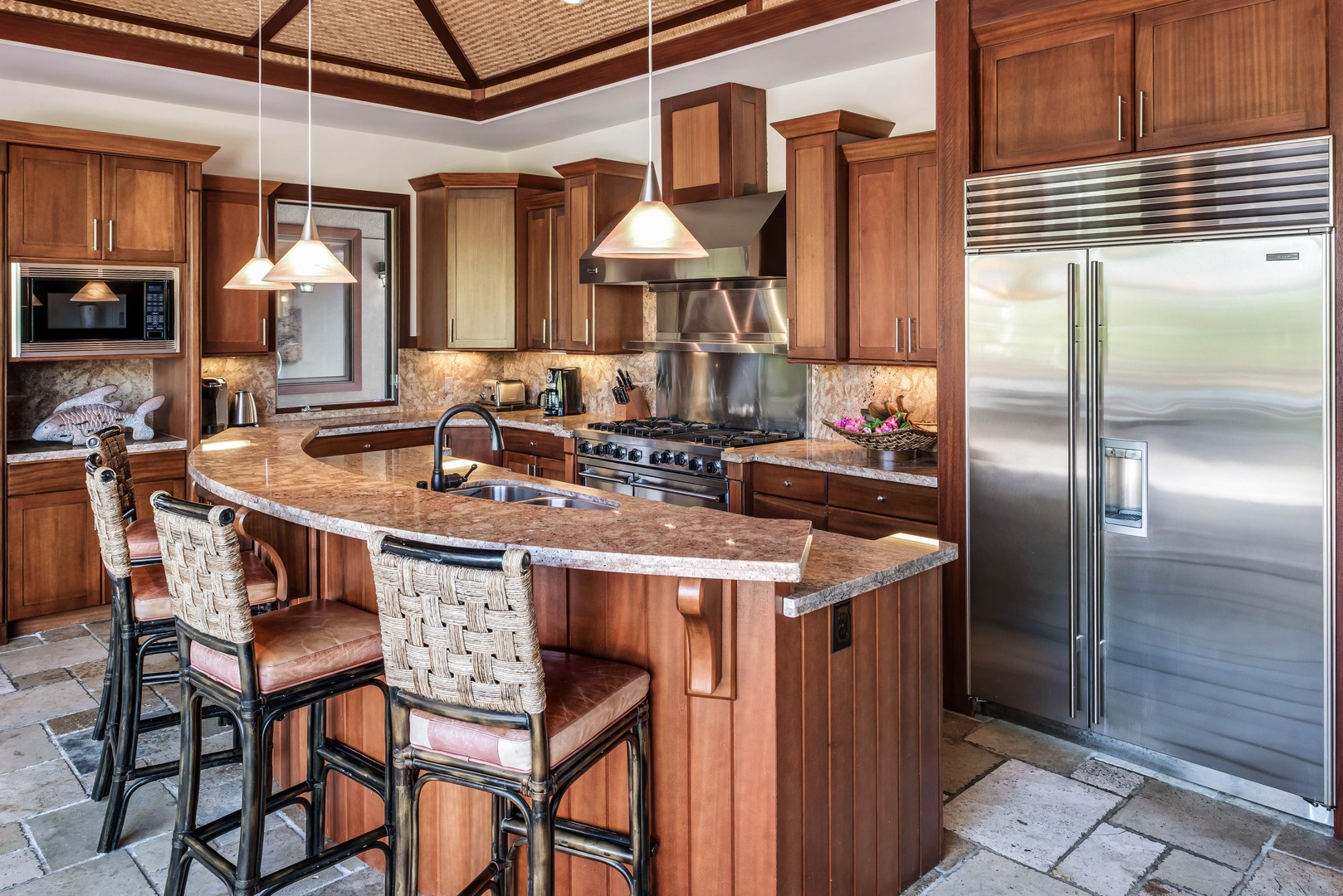 Kamuela Vacation Rentals, House of the Turtle at Champion Ridge, Mauna Lani (CR 18) - The gourmet kitchen designed for prepping meals a breeze.