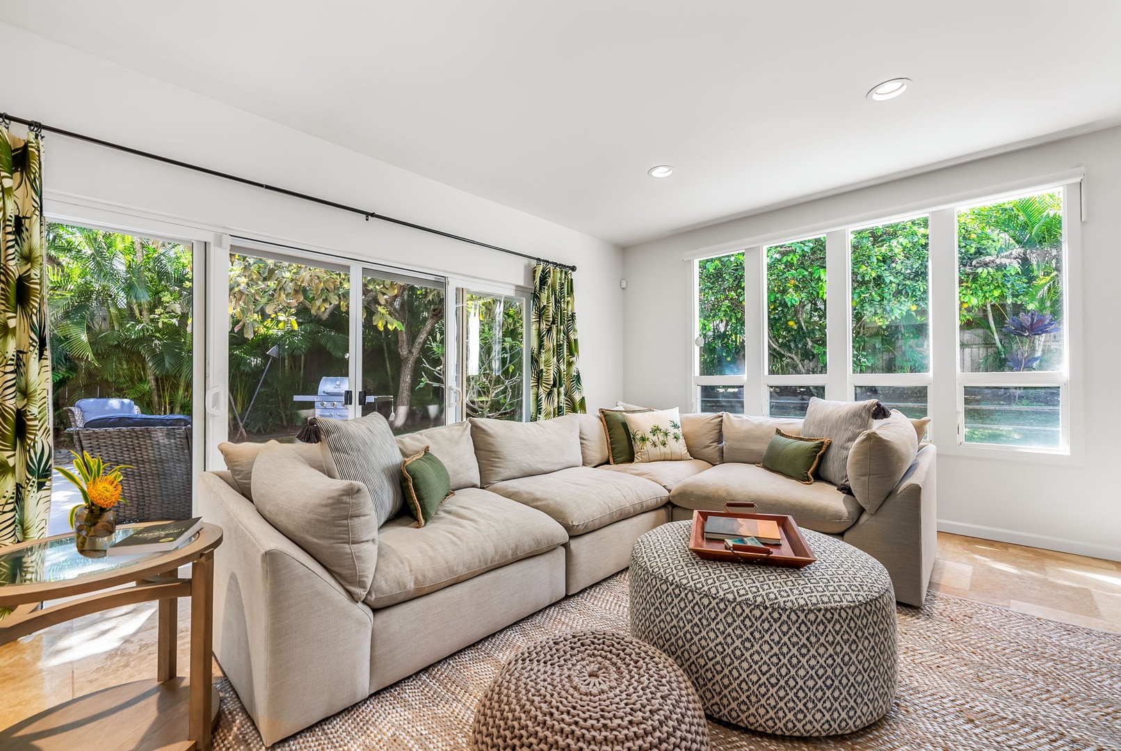 Kailua Vacation Rentals, Nohie Lanikai - Unwind on the plush sectional with a good book or a movie after a day of exploring.