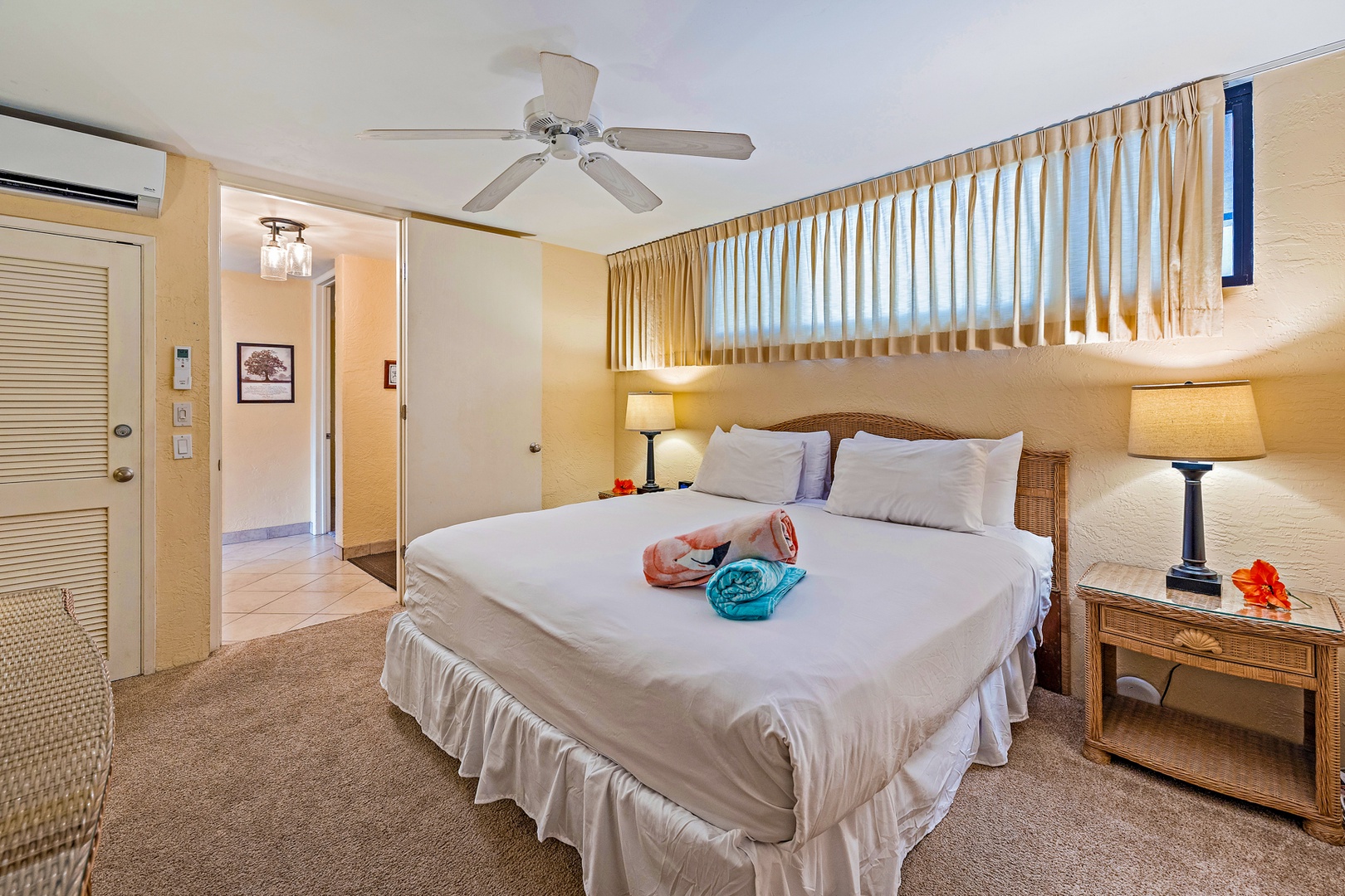 Lahaina Vacation Rentals, Papakea G-306 - The inviting bedroom features a king-sized bed and soft lighting, creating a peaceful space to relax and unwind after a day of exploring.