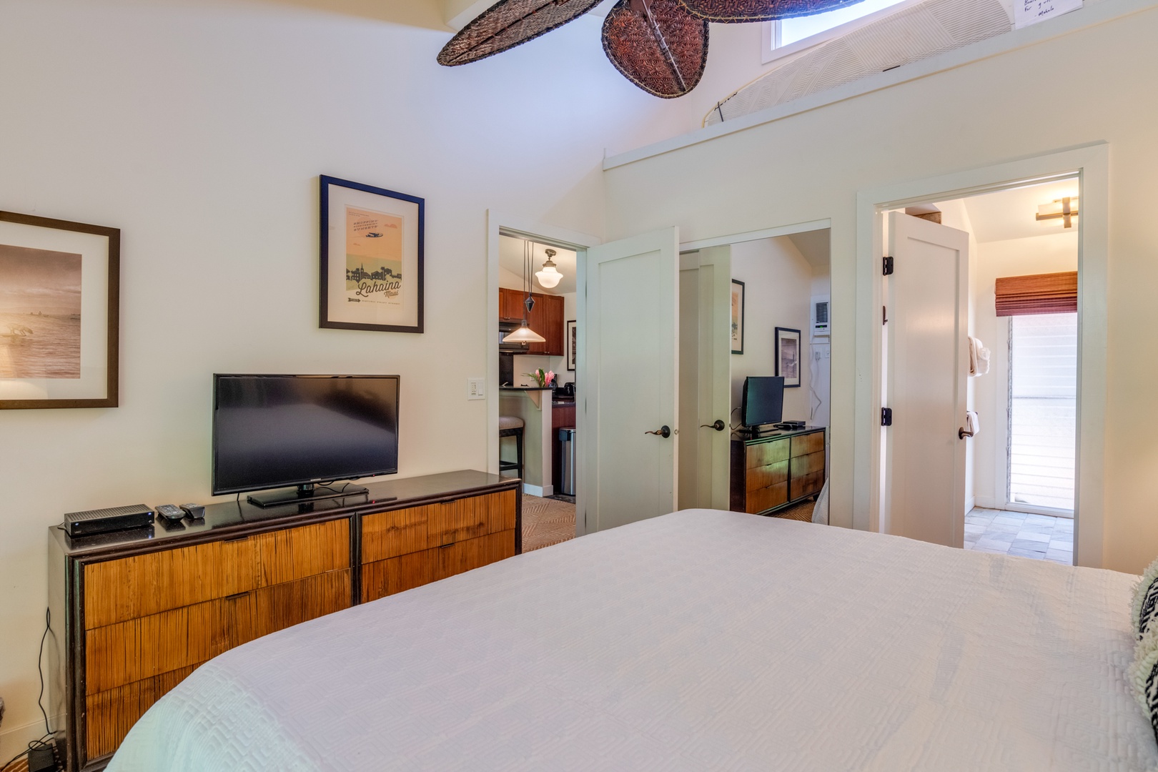 Lahaina Vacation Rentals, Aina Nalu D-207 - Primary bedroom with tv