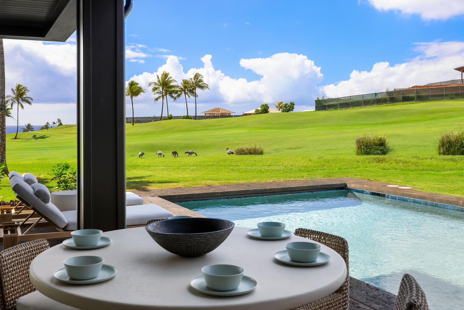 Koloa Vacation Rentals, Hale o ka Nene - Enjoy al fresco dining by the pool, where the beauty of the island meets casual, elegant comfort.