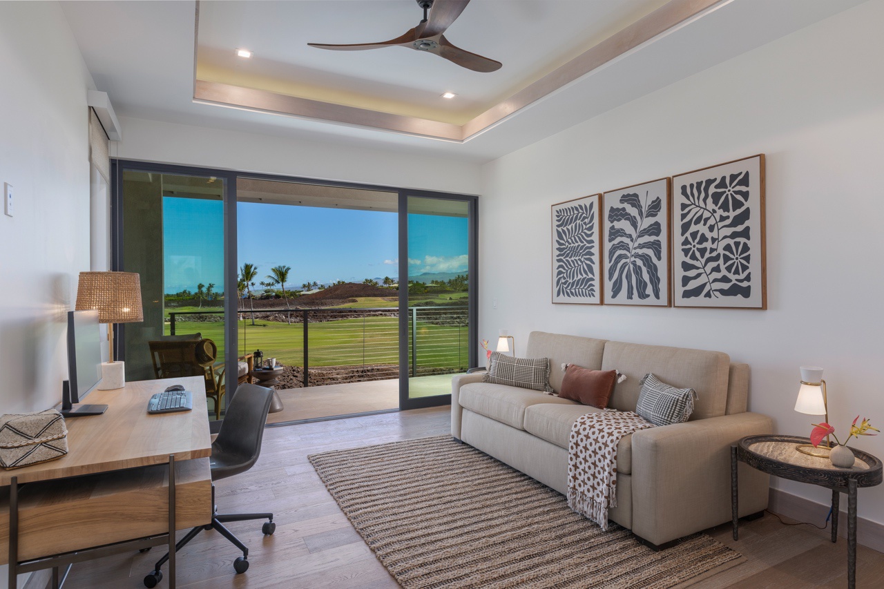 Waimea Vacation Rentals, 5BD Mauna Lani Lux Golf Estate (4) at One Ocean - This bright and airy guest room/office combines comfort and style.