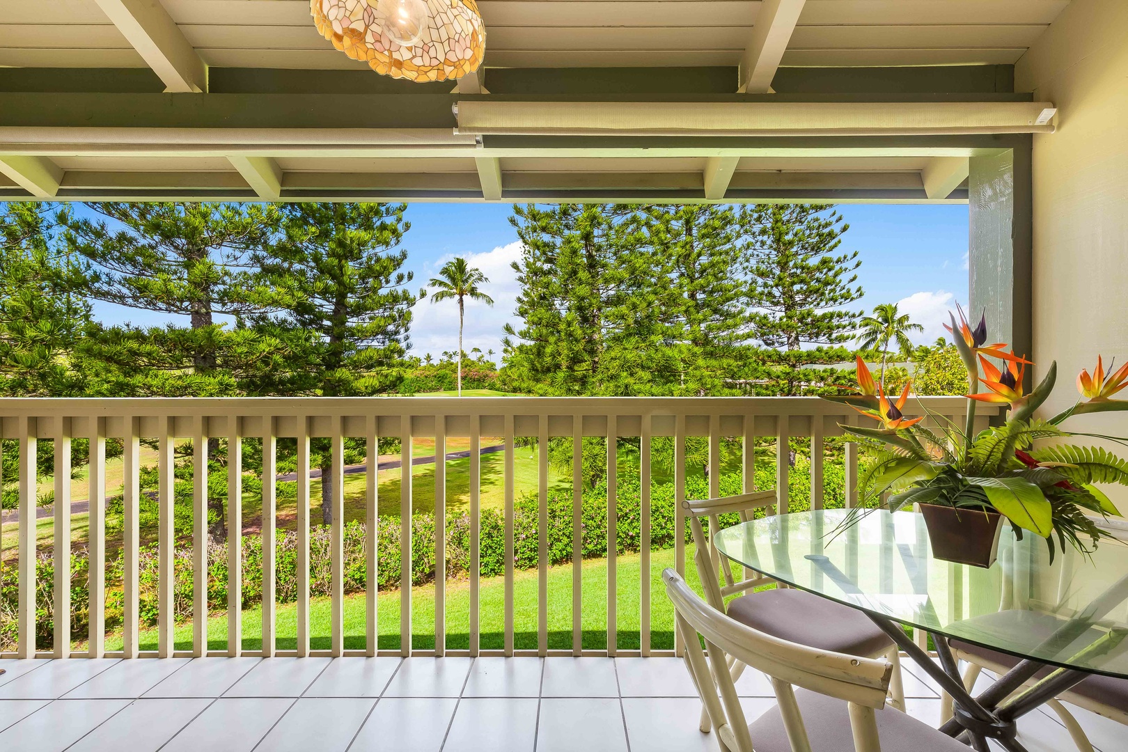 Kahuku Vacation Rentals, Ilima West Kuilima Estates #18 at Turtle Bay - Unwind in the lanai with a warm cup of coffee, basking in the serenity of a new day.