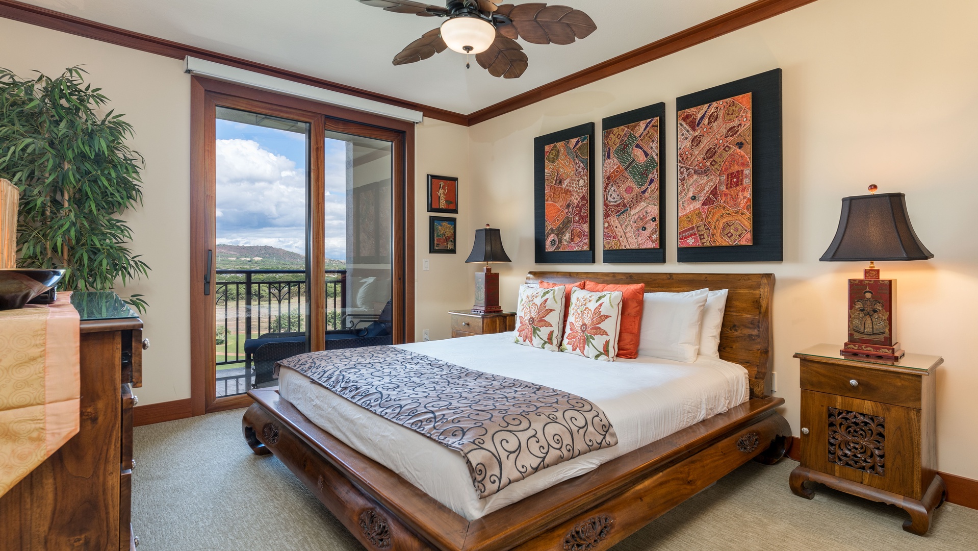 Kapolei Vacation Rentals, Ko Olina Beach Villas O905 - A large comfortable King bed for the full vacation feeling.
