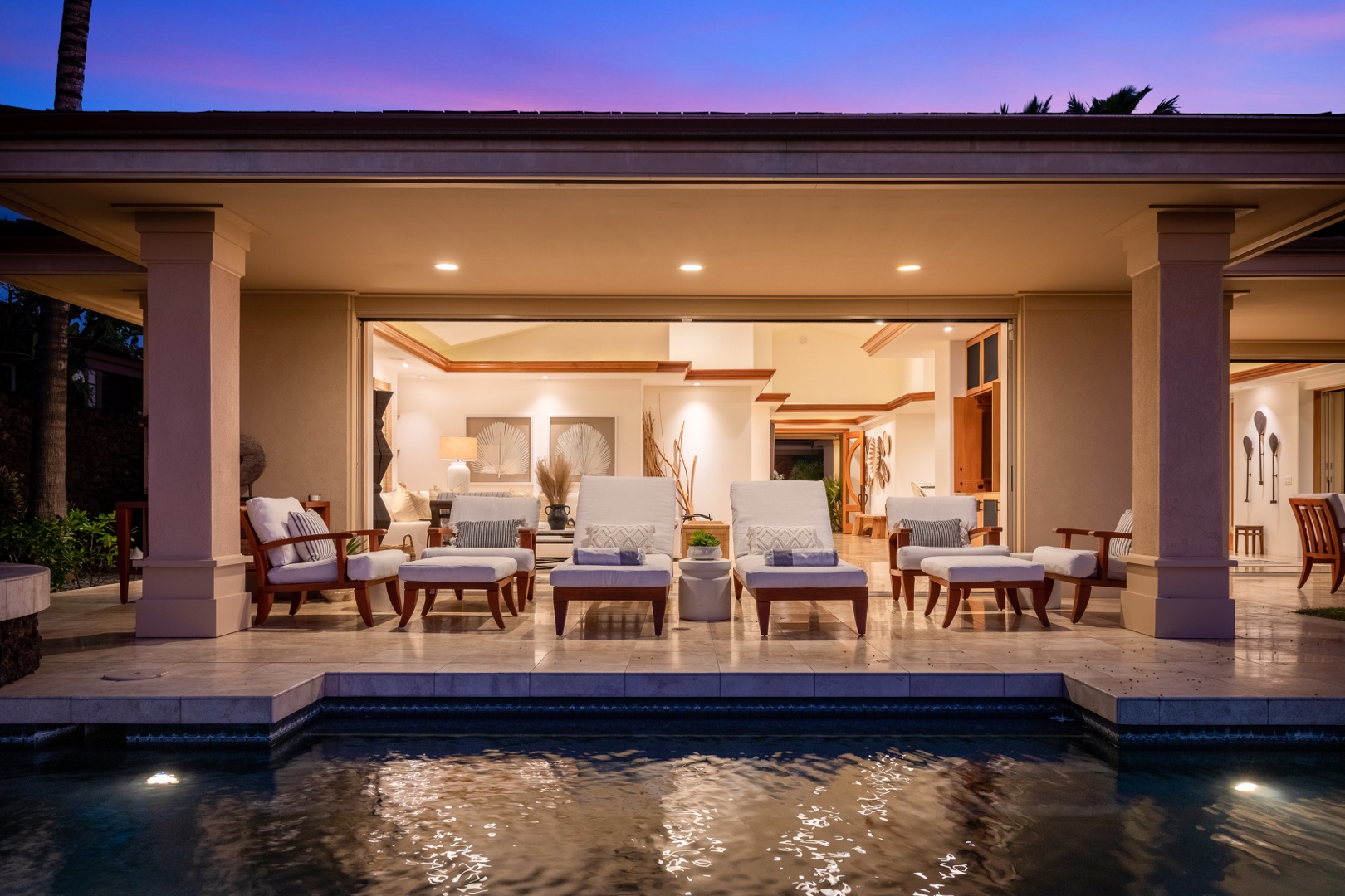 Kailua Kona Vacation Rentals, 4BD Pakui Street Estate (147) at Hualalai Resort - Indoor outdoor living in true tropical style.