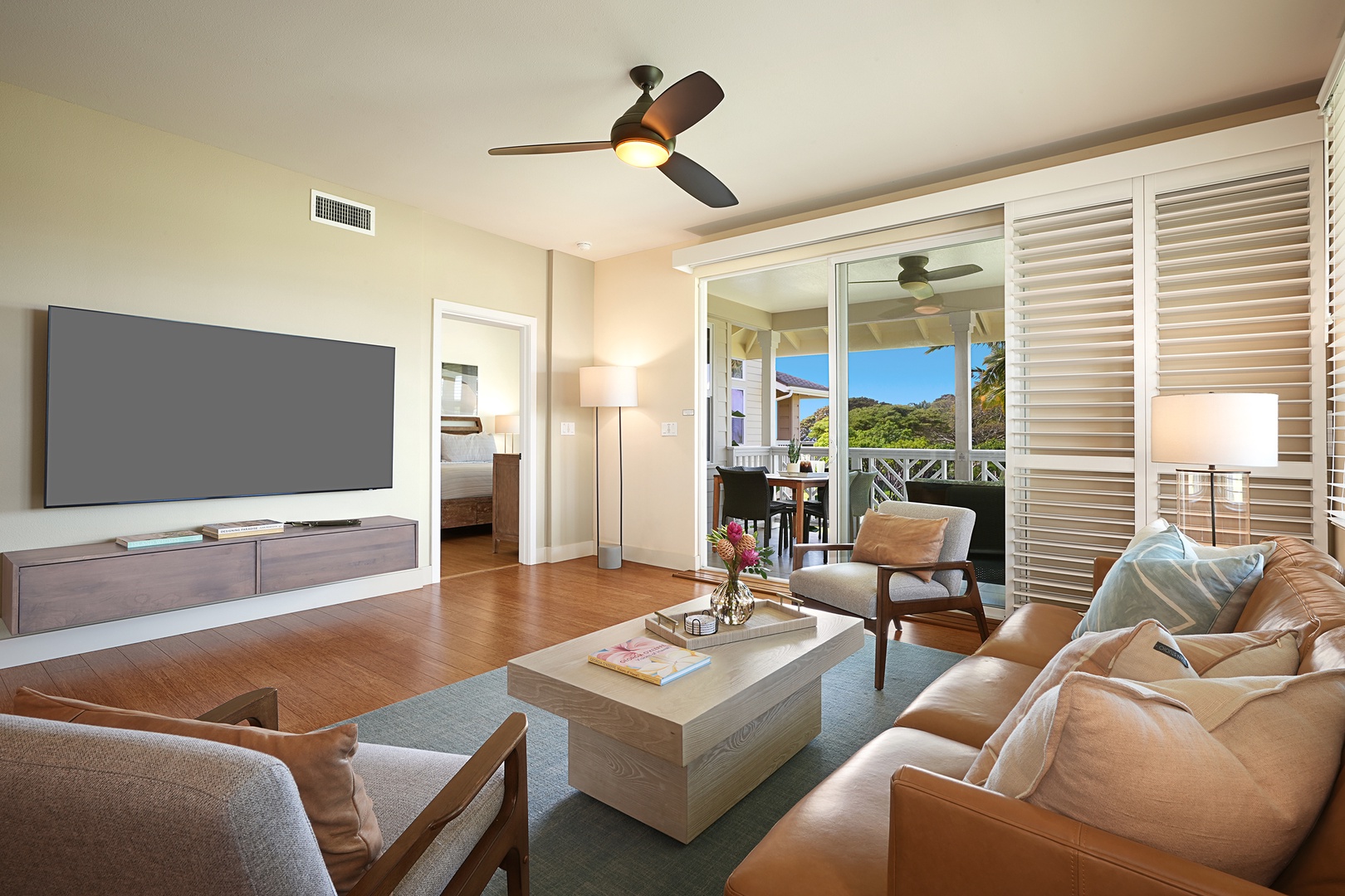 Koloa Vacation Rentals, Pili Mai 11K - Cool down, relax, and enjoy a movie with friends and family.