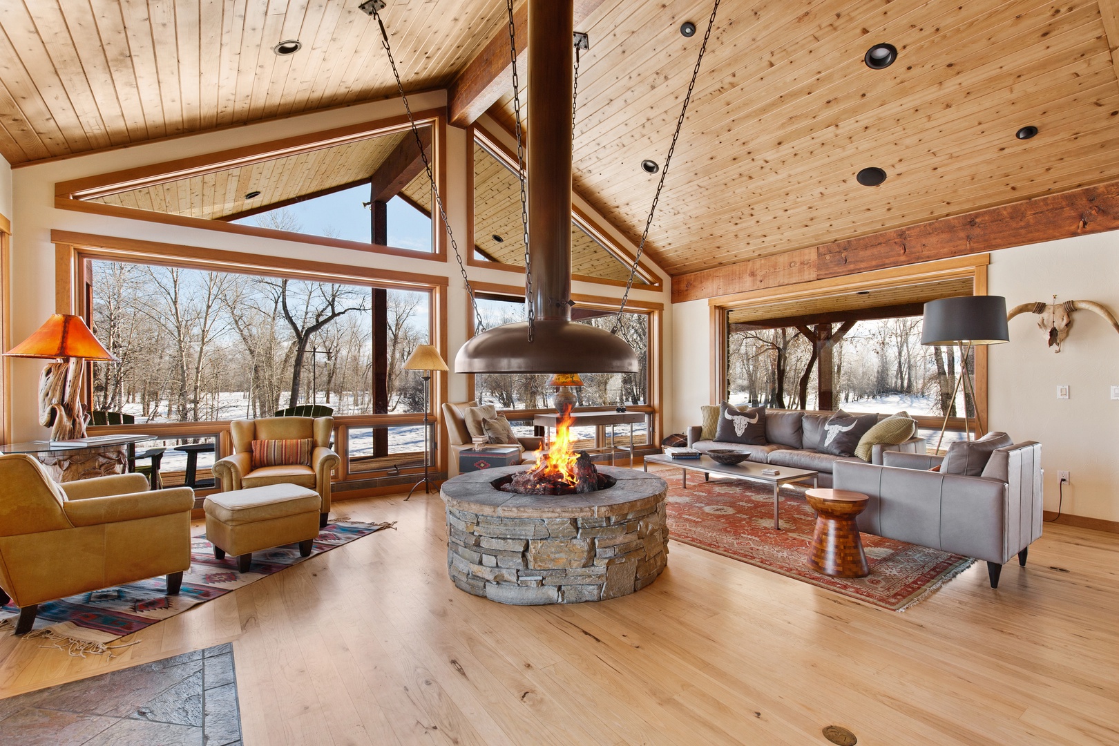 Bozeman Vacation Rentals, The Woodland Oasis - One of a kind fireplace
