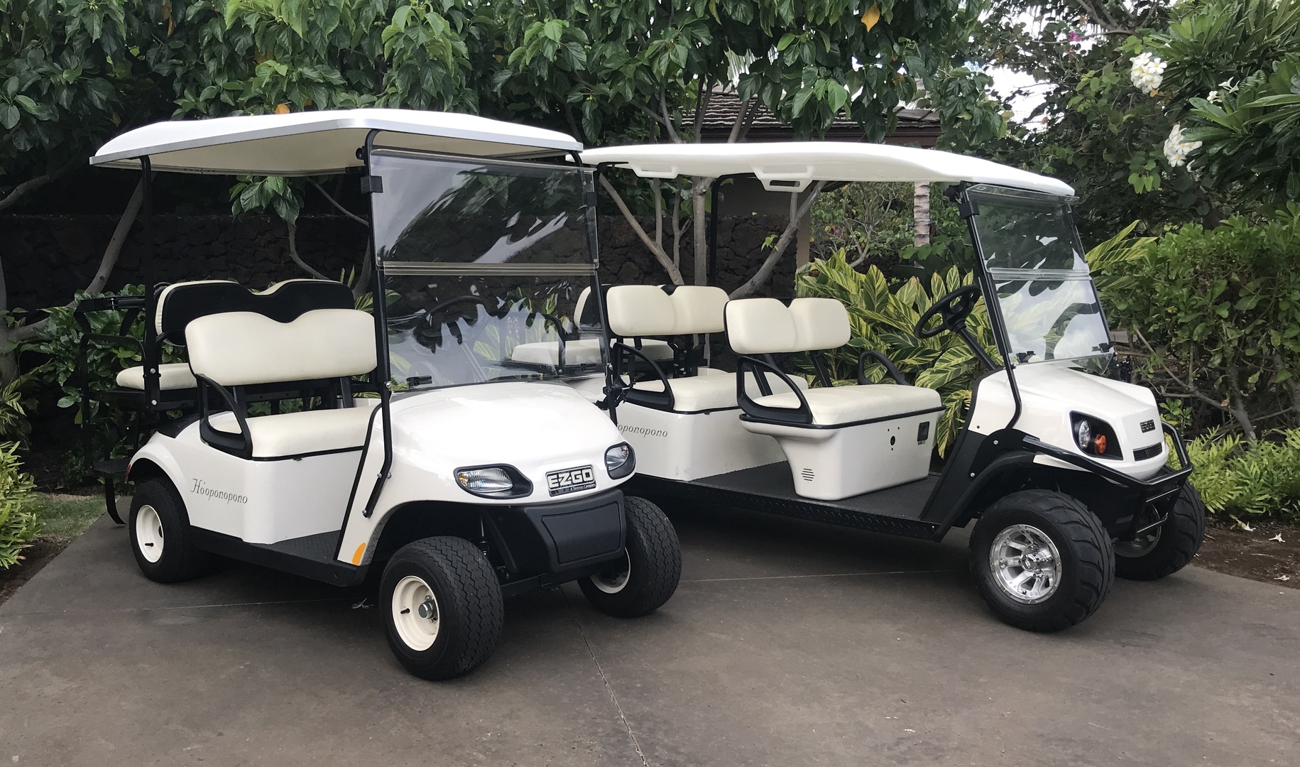 Kailua Kona Vacation Rentals, 4BD Kulanakauhale Estate (3558) at Hualalai Resort - 2 golf carts, one 4-seater and one 6-seater, are included in your rental for cruising the dazzling resort grounds in style!