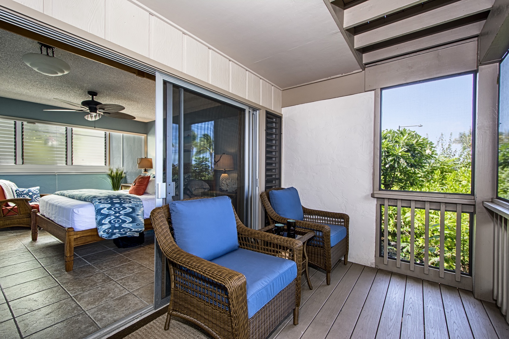 Kailua Kona Vacation Rentals, Keauhou Resort 104 - Downstairs bedroom Lanai!