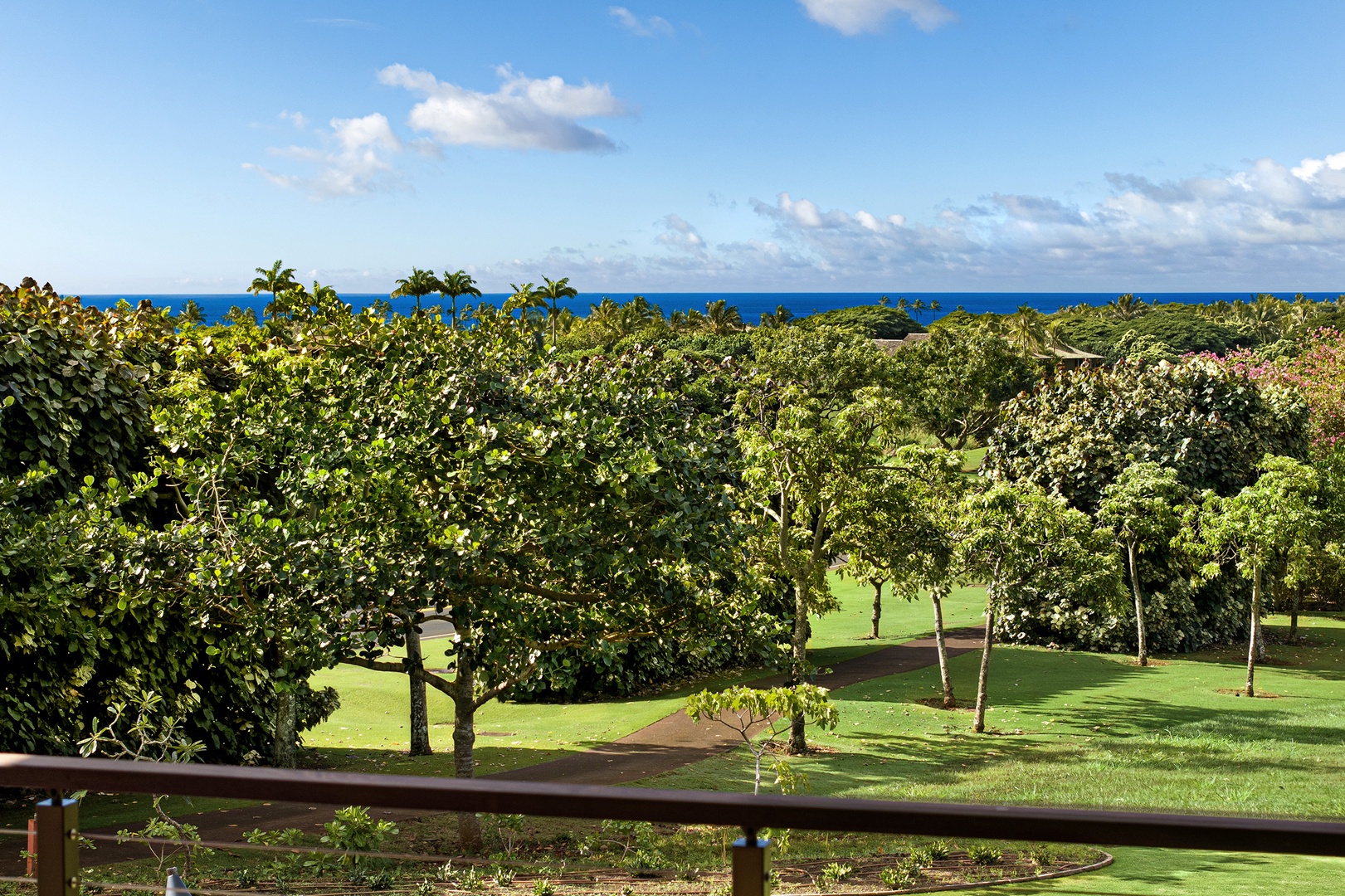 Koloa Vacation Rentals, Hale Kai'Opua - Take in peaceful golf course and ocean views from this scenic lanai.